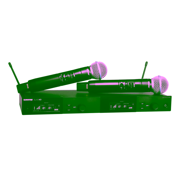 Sistema de Microfone Sem Fio Duplo Shure SLXD24D/B58 G58 – Com 2 Transmissores SLXD2 e Cápsulas BETA 58A