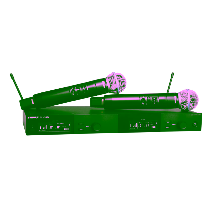 Sistema de Microfone Sem Fio Duplo Shure SLXD24D/B58 G58 – Com 2 Transmissores SLXD2 e Cápsulas BETA 58A