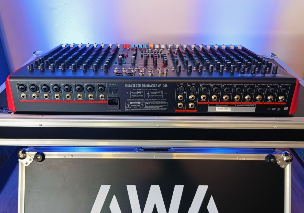 Mesa de Som Soundvoice MP‑206 – 20 Canais, 6 Aux, DSP 99 Efeitos, USB/BT, Gravação em Pendrive - Imagem 2
