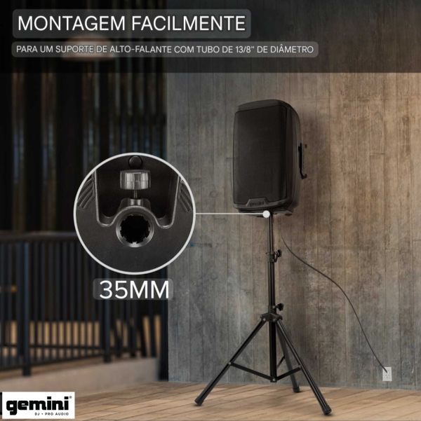 Caixa de Som Ativa Gemini AS-2112P 12” 1500W Pico - Portátil, Bi-Amplificada - Bivolt - Imagem 7