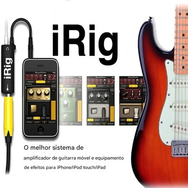 Interface de Áudio iRig Primeira Geração – Compatível com Android, iOS e iPad – Live Conecte sua Guitarra ou Instrumentos com Alta Qualidade! - Imagem 2