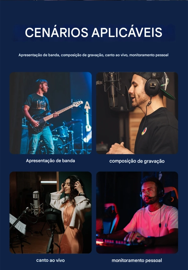 G-MARK P1 – Amplificador de Fone In-Ear Profissional Ultracompacto com Alta Potência para Palco e Estúdio - Imagem 14