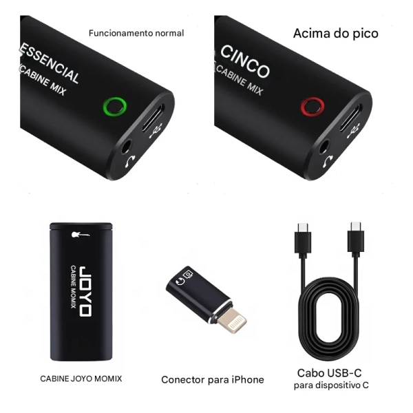 Interface de Áudio para Guitarra JOYO MOMIX CAB – Ideal para Lives, Gravações e Ensaios - Imagem 16