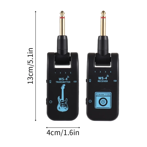 KZM WS-4 – Sistema de Transmissão Sem Fio para Instrumentos (preto) - Imagem 2