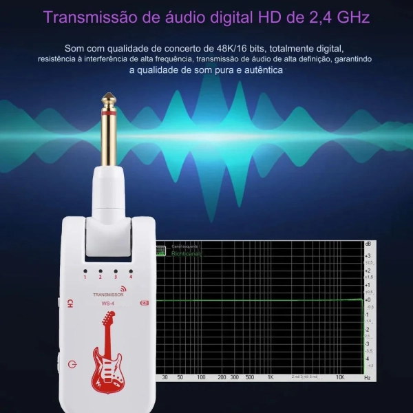 KZM WS-4 – Sistema de Transmissão Sem Fio para Instrumentos (preto) - Imagem 10