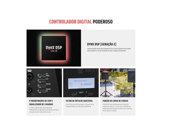LD Systems MON 10 A G3 – Monitor de Palco Ativo Coaxial de 10" com DSP Avançado e 1200W. - Imagem 16