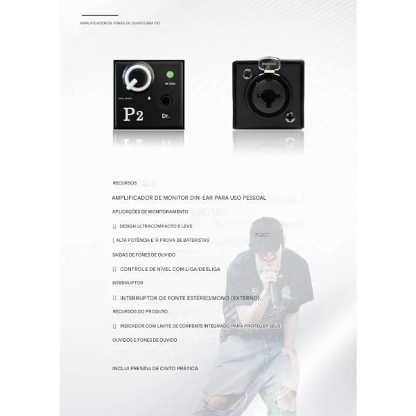 Amplificador de Fone P2 – Power Play Individual com Entrada XLR/P10, Mono/Estéreo - Imagem 20