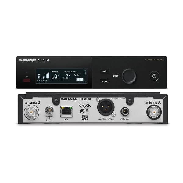 Shure SLXD24/K8B Sistema de Microfone Sem Fio Digital Premium KSM8 Dualdyne® – Frequência G58 (470–514 MHz) - Imagem 9
