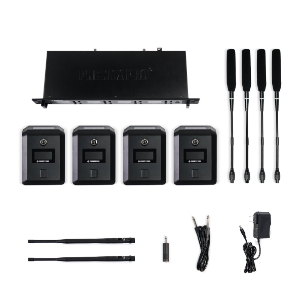 Sistema Quadruplo de Microfone Sem Fio Gooseneck para Conferências Phenyx Pro PTC-4 - Imagem 5