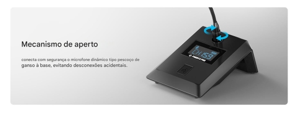 Sistema Quadruplo de Microfone Sem Fio Gooseneck para Conferências Phenyx Pro PTC-4 - Imagem 23