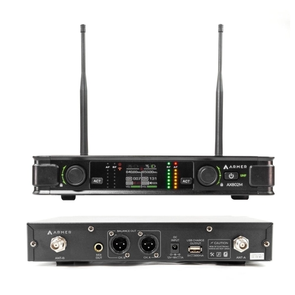 Microfone Discreto sem Fio Profissional Headset Duplo Armer AX802M HH - Imagem 11