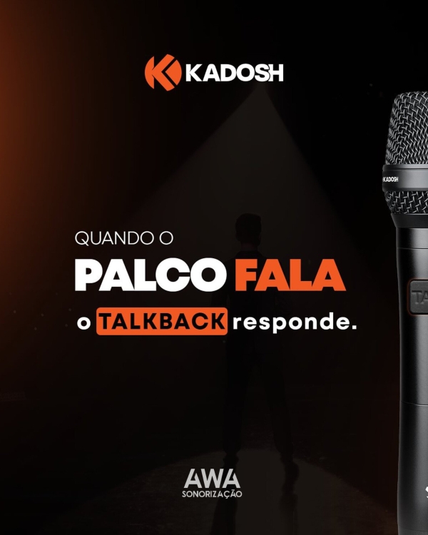 Microfone Duplo Sem Fio K622M K-COMM Profissional Digital 24bits (TALKBACK) - Imagem 3