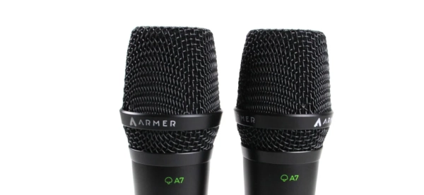 Microfone Sem Fio Profissional Duplo Armer AX802M - Bateria Recarregavel - Imagem 5