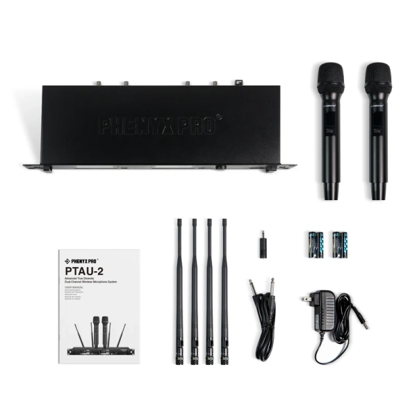 Phenyx Pro PTAU-2 | Microfone Sem Fio Duplo Profissional de Alto Desempenho com Estabilidade de Sinal Total True Diversity - Imagem 7