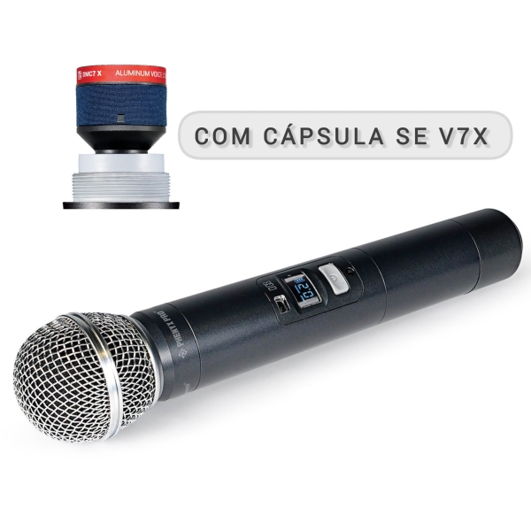Sistema de Microfone sem fio UHF duplo Bastao Com Cápsula SE V7X - PTU-71-1H1B / SE V7X - Imagem 8