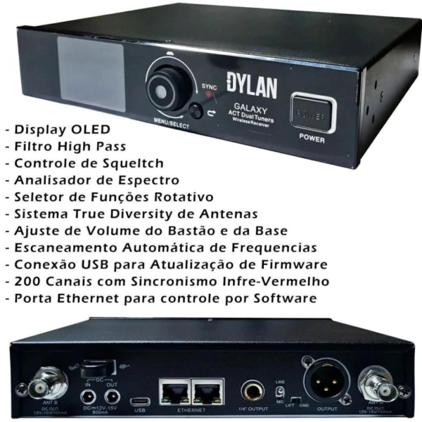 Microfone Sem Fio Dylan Profissional GX-1 com Duas Cápsulas Inclusas - True Diversity - Imagem 8