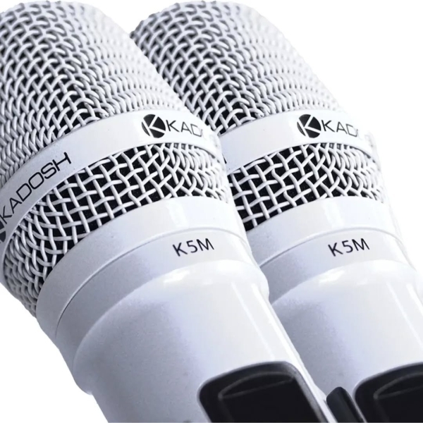 Microfone Profissional Duplo Kadosh K502M Branco Sem Fio - Imagem 15