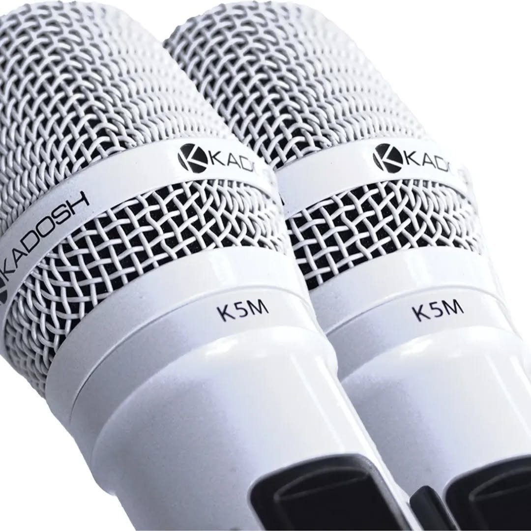 Microfone Profissional Duplo Kadosh K502M Branco Sem Fio - Imagem 15