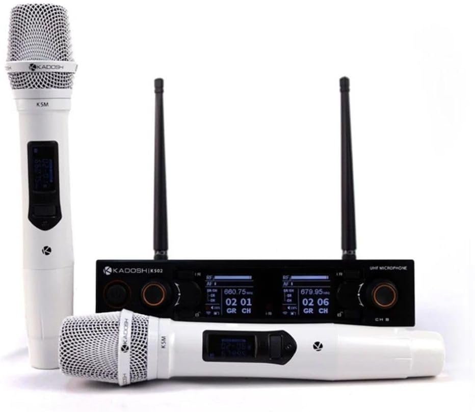 Microfone Profissional Duplo Kadosh K502M Branco Sem Fio - Imagem 19