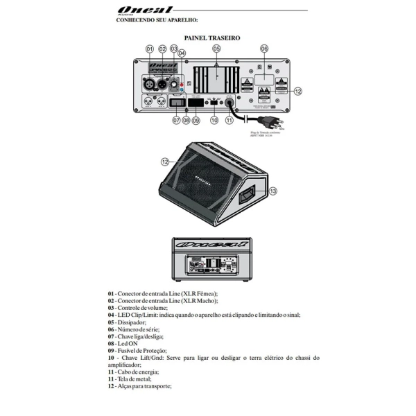 Caixa Monitor De Palco Retorno Ativo Opmv-1812D-PT Compacto Slim - 128dB SPL - Imagem 8