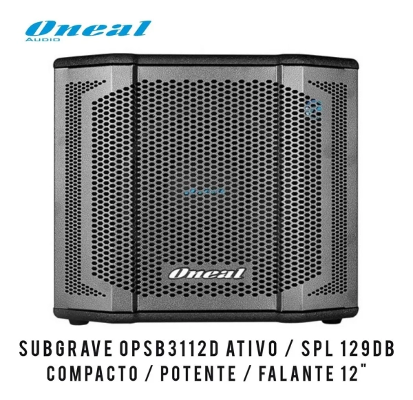 Caixa Subwoofer Oneal Ativo Sub Grave Opsb 3112d Prof 12 Polegadas - Imagem 2