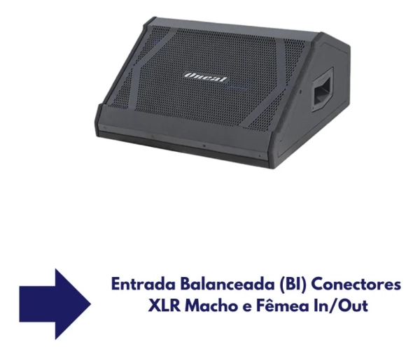 Caixa Monitor De Palco Retorno Ativo Opmv-1812D-PT Compacto Slim - 128dB SPL - Imagem 2