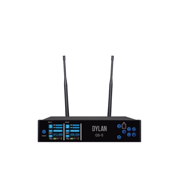 Sistema De Microfone Sem Fio Dylan QS-5 UHF Com 300 Canais Com 2 Bastões ( Recarregável ) - Imagem 9