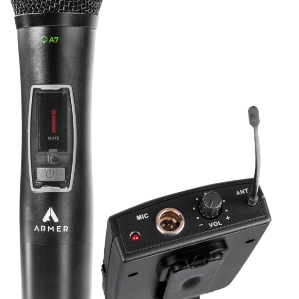 Microfone sem Fio Profissional Bastão + Headset Armer AX802MH - Imagem 2