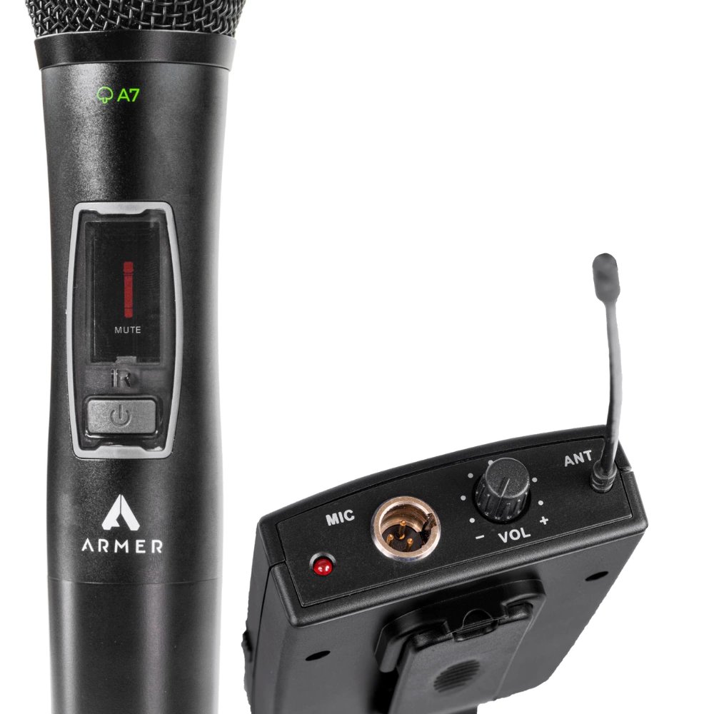 Microfone sem Fio Profissional Bastão + Headset Armer AX802MH - Imagem 2