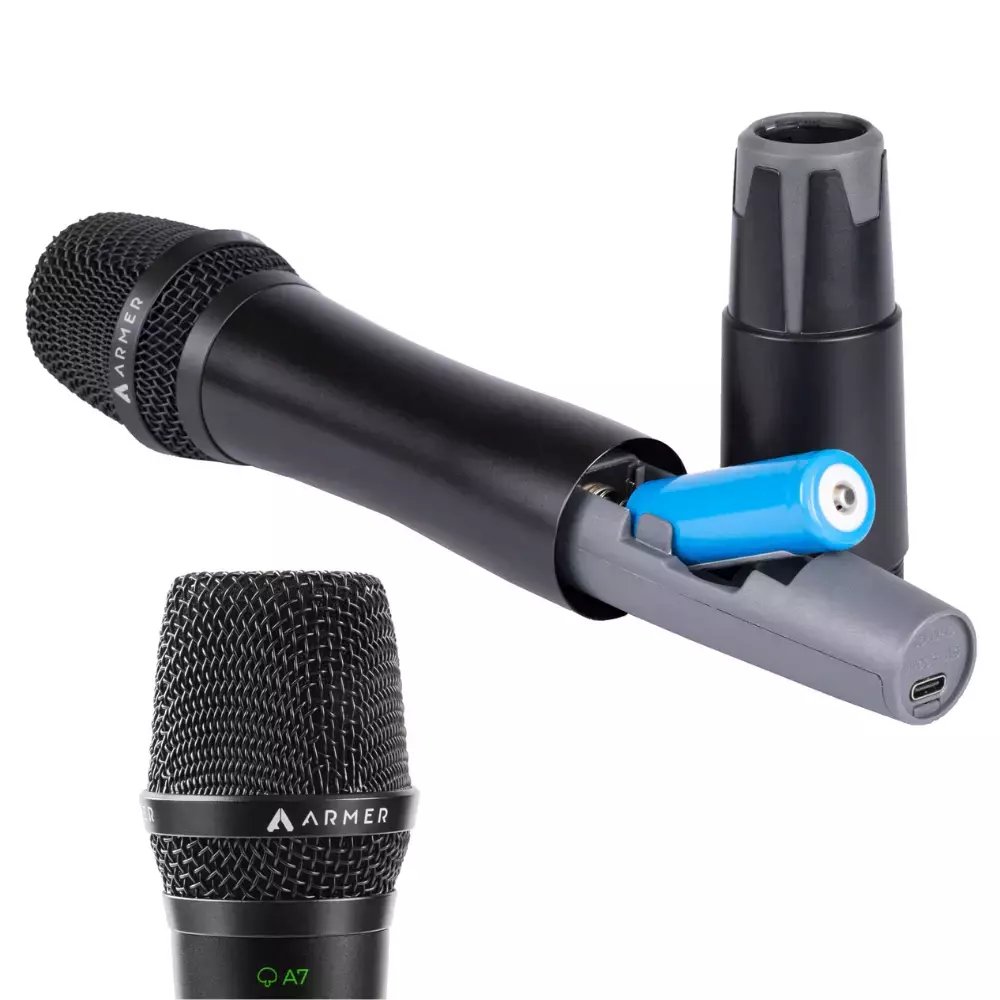 Microfone sem Fio Profissional Bastão + Headset Armer AX802MH - Imagem 10