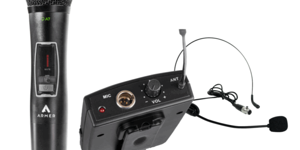 Microfone sem Fio Profissional Bastão + Headset Armer AX802MH - Imagem 12