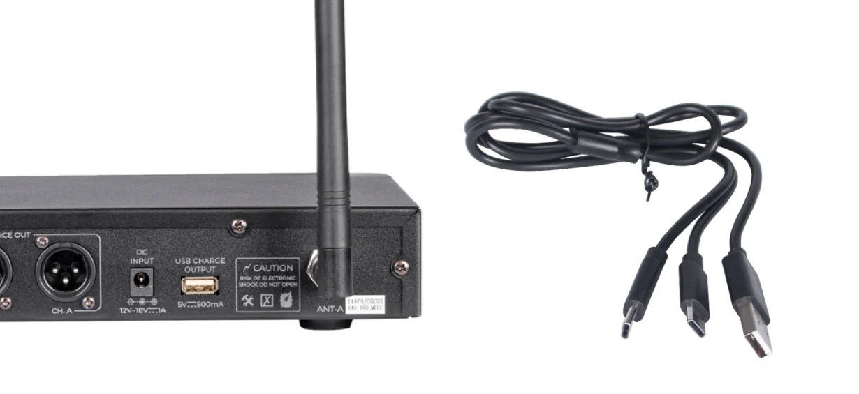 Microfone sem Fio Profissional Bastão + Headset Armer AX802MH - Imagem 14