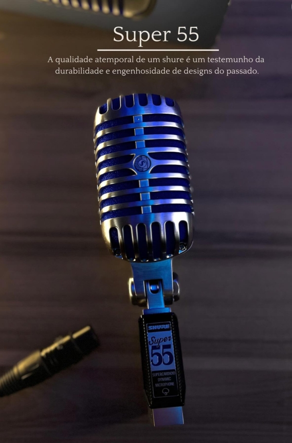 SUPER 55 - Shure Microfone Deluxe Design Vintage - Dinâmico Supercardioide - Imagem 14