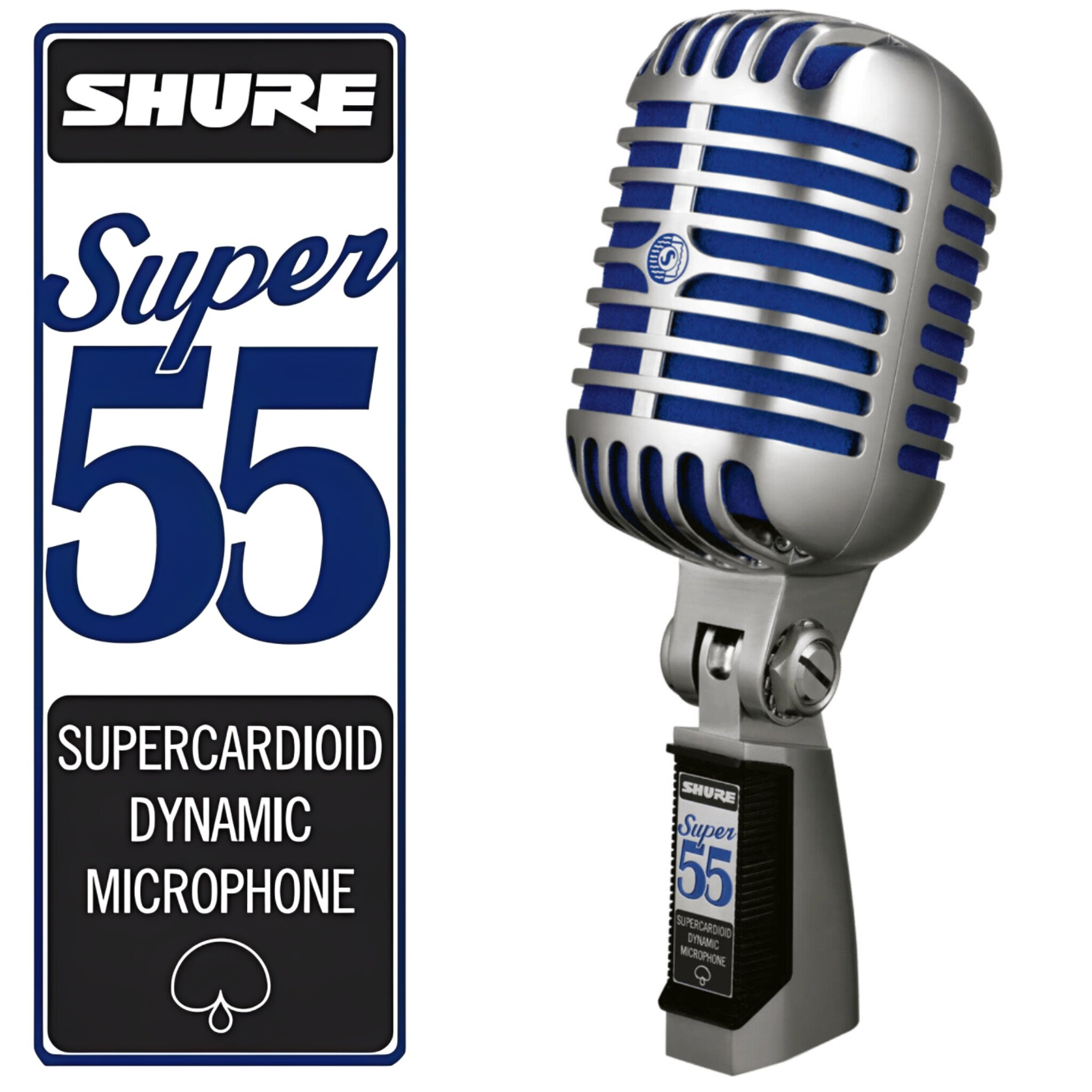 SUPER 55 - Shure Microfone Deluxe Design Vintage - Dinâmico Supercardioide - Imagem 2