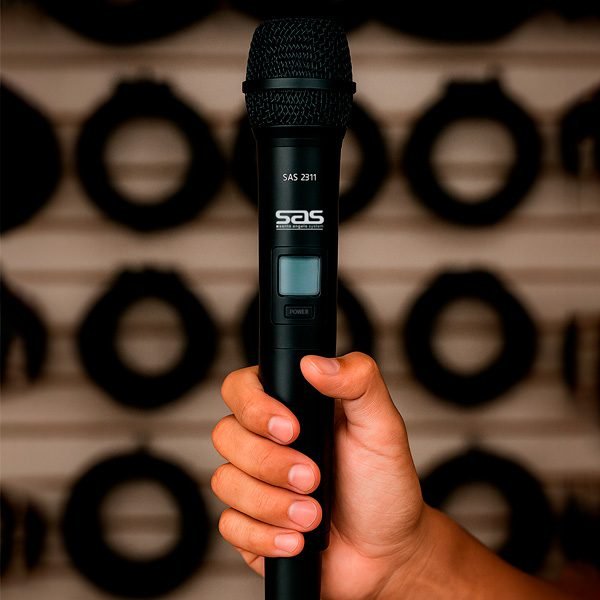 Microfone Sem Fio de Mão Duplo 200 Canais 2311 SAS / Santo Ângelo - Imagem 2