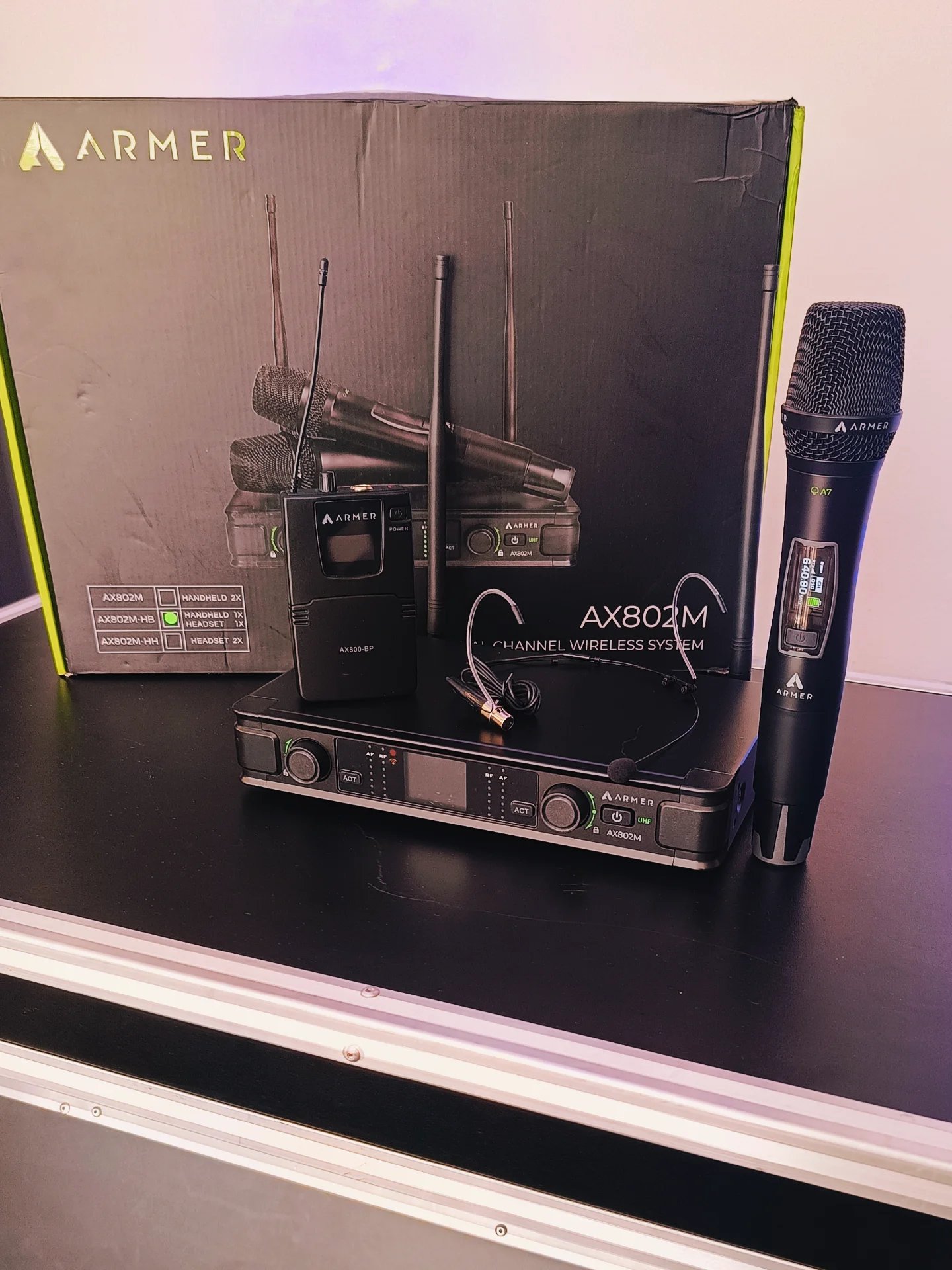 Microfone sem Fio Profissional Bastão + Headset Armer AX802MH - Imagem 30