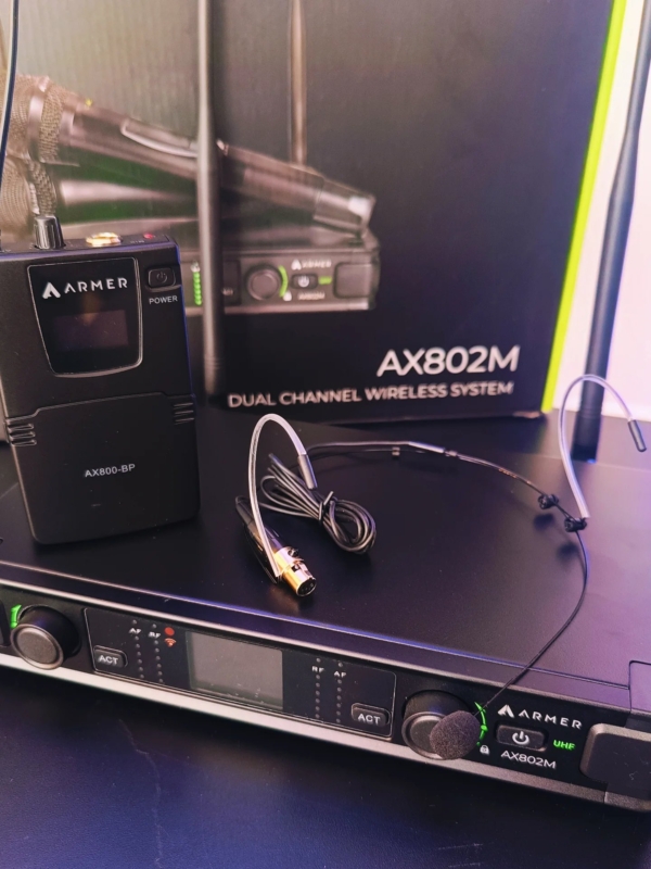 Microfone sem Fio Profissional Bastão + Headset Armer AX802MH - Imagem 23