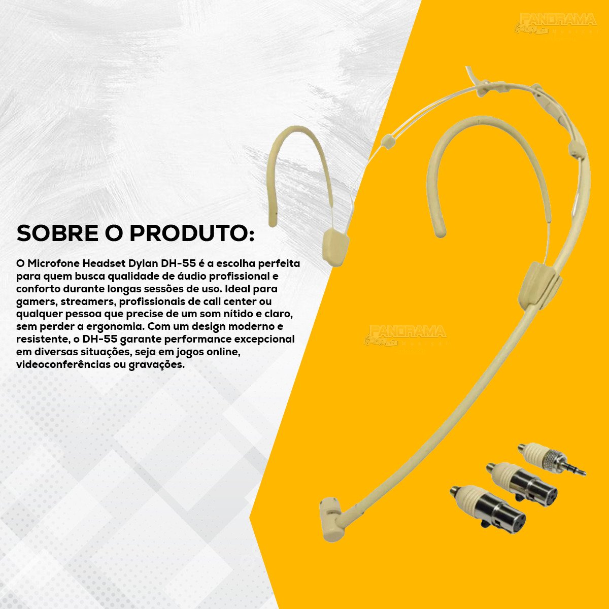 Microfone Headset Condensador Cardioide Dylan DH-55 Direcional - Imagem 9