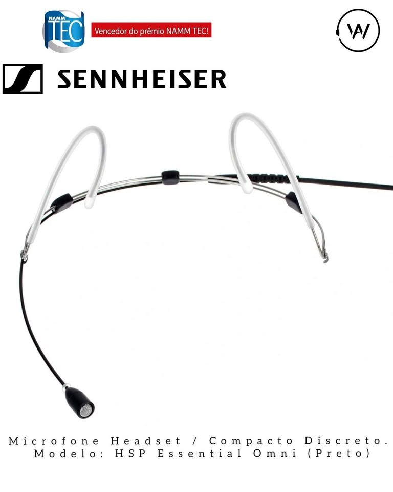 Microfone headset sem fio Sennheiser (HSP ESSENTIAL OMNI-BLACK - EW) - Imagem 8