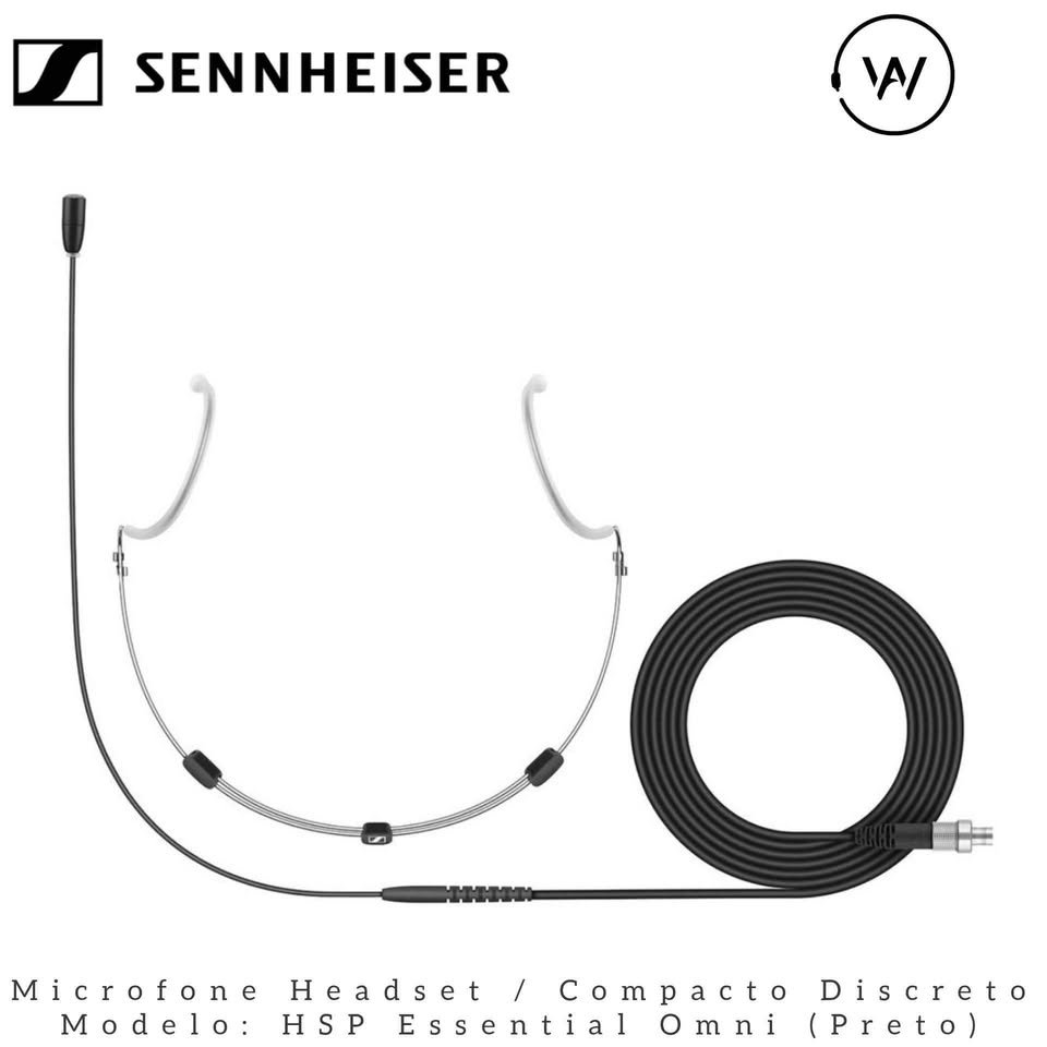 Microfone headset sem fio Sennheiser (HSP ESSENTIAL OMNI-BLACK - EW) - Imagem 9