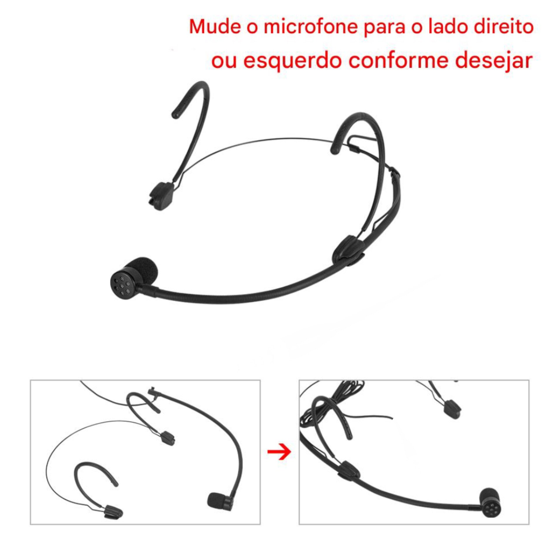 Microfone Headset Cardioide Direcional TA3F Mini XLR 3 Pinos – COR BLACK - Imagem 5