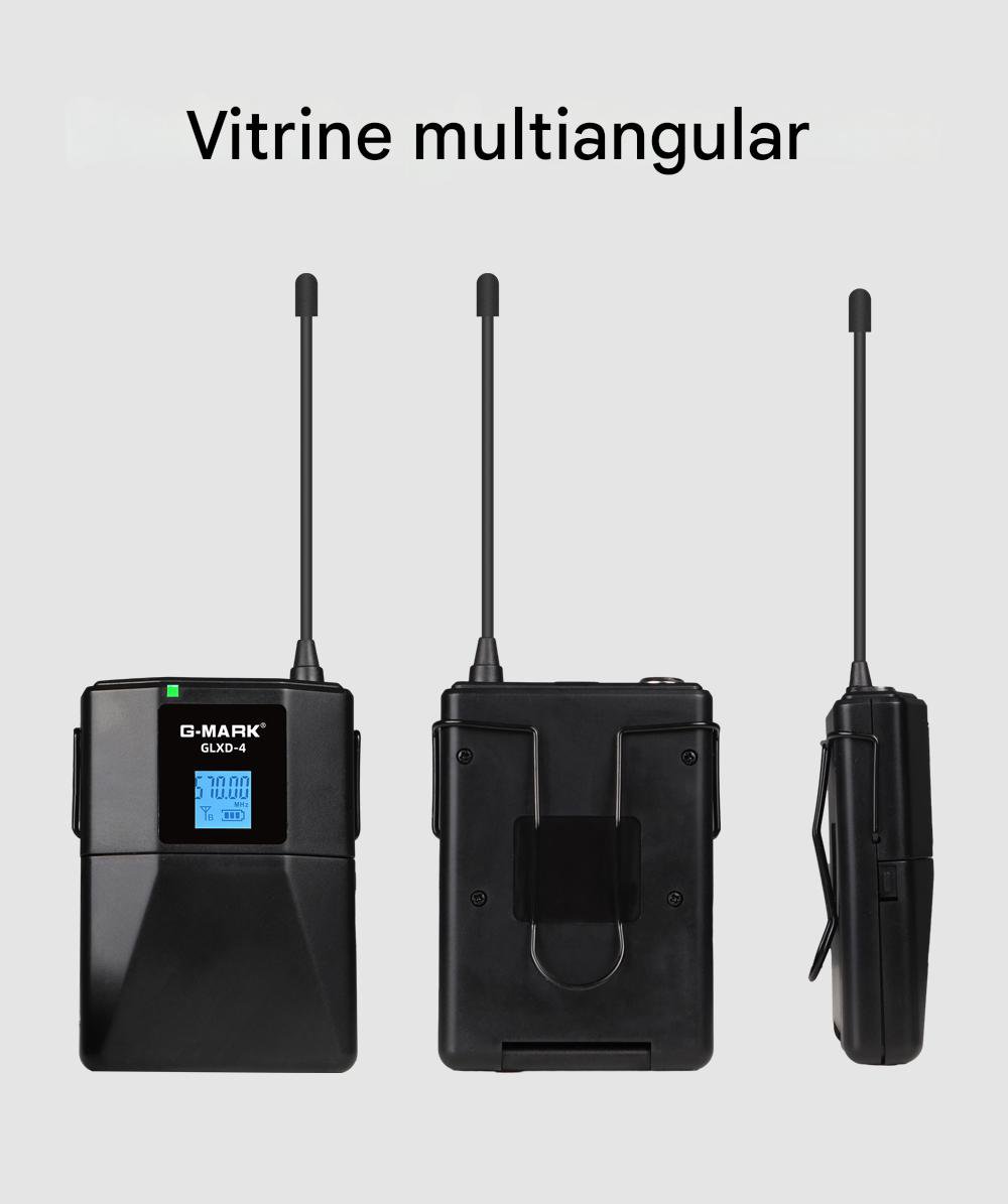 Microfone Headset Duplo Sem Fio G-MARK GLXD-4 - UHF com 2 Bodypack - Cardioide Direcional - Imagem 2
