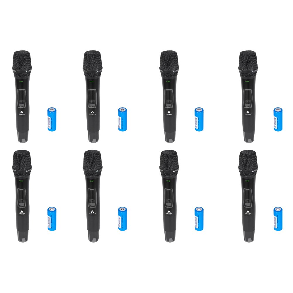 Kit com 8 Microfones sem Fio Profissional Bastão + Receptor Armer AX OCTA ( Recarregável ) - Imagem 2