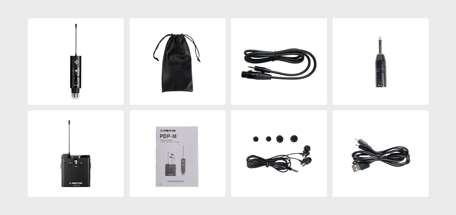 PDP-M — Sistema Portátil de Monitor In-Ear Estéreo UHF com 16 Frequências - Imagem 18