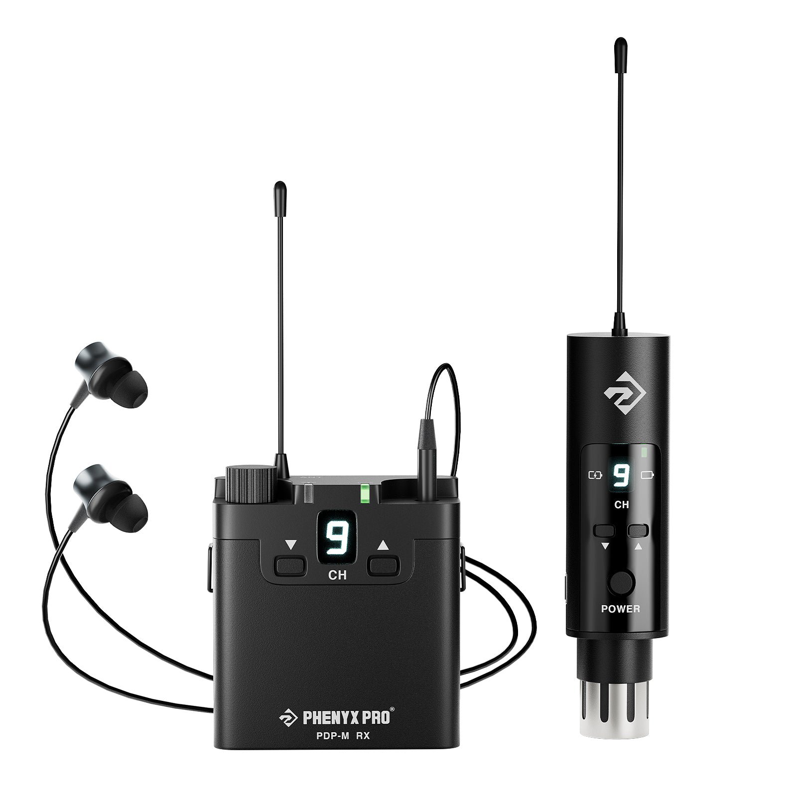 PDP-M — Sistema Portátil de Monitor In-Ear Estéreo UHF com 16 Frequências