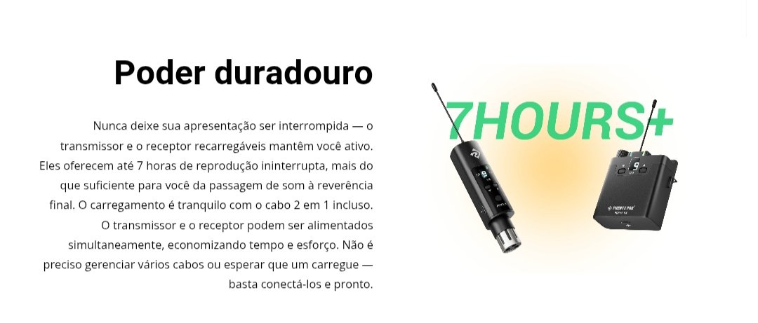 PDP-M — Sistema Portátil de Monitor In-Ear Estéreo UHF com 16 Frequências - Imagem 22