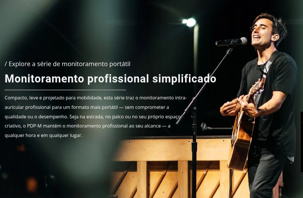 PDP-M — Sistema Portátil de Monitor In-Ear Estéreo UHF com 16 Frequências - Imagem 23