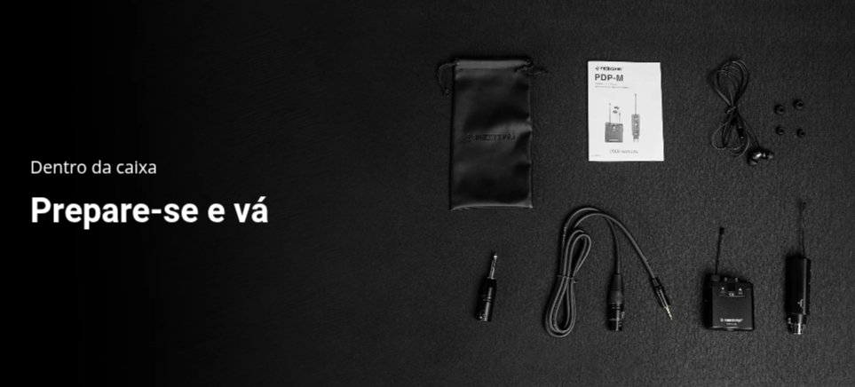 PDP-M — Sistema Portátil de Monitor In-Ear Estéreo UHF com 16 Frequências - Imagem 28