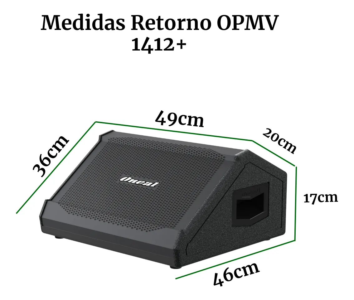 Monitor Ativo Oneal OPMV1412+ Plus – 12” | Bi-Amplificado | 200W RMS - Imagem 7