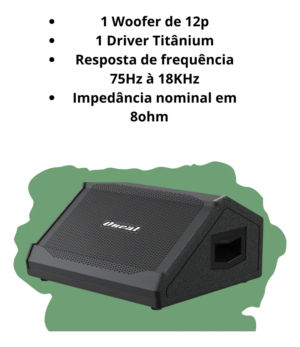 Monitor Ativo Oneal OPMV1412+ Plus – 12” | Bi-Amplificado | 200W RMS - Imagem 3